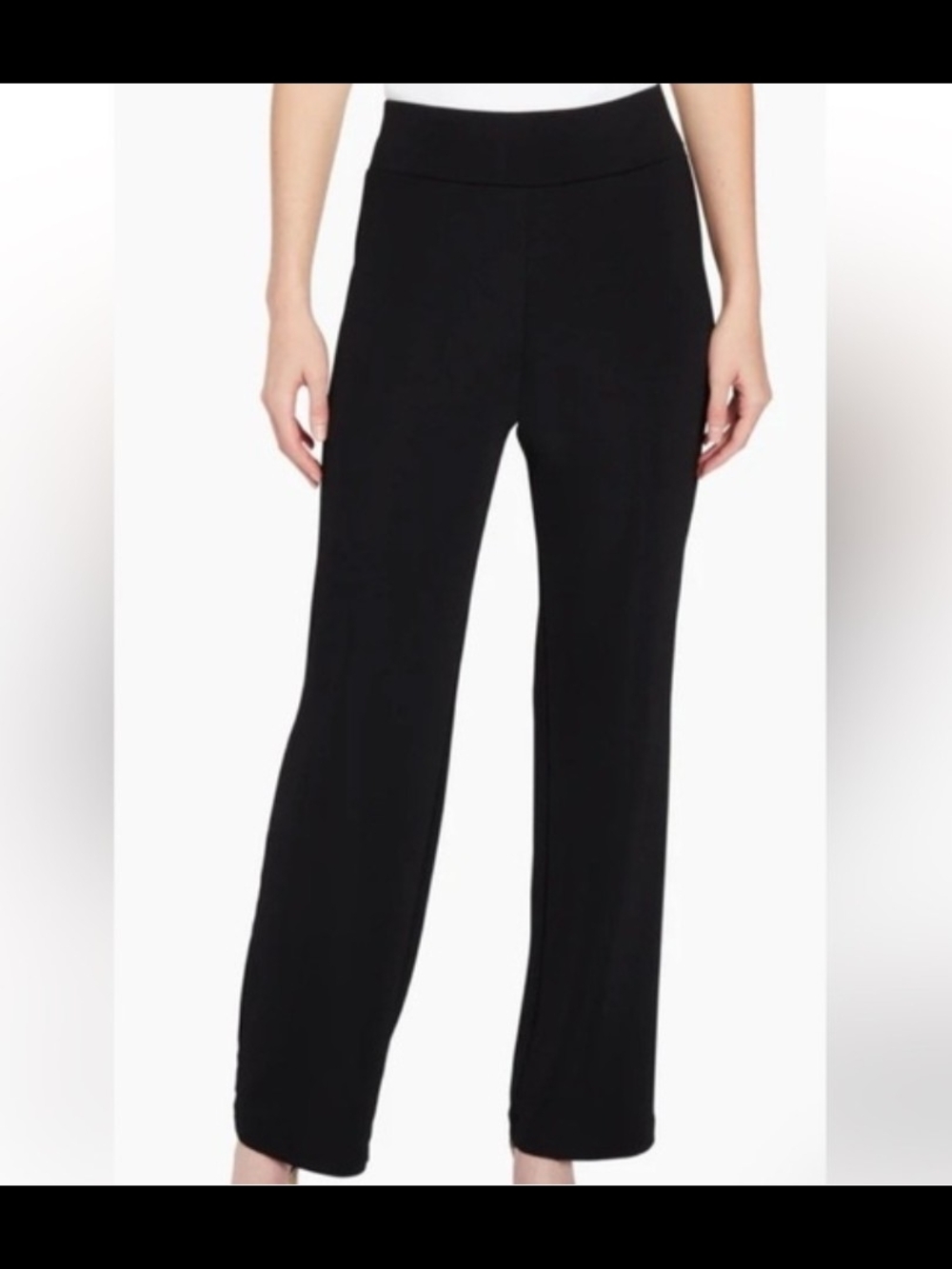 Jones New York Women's Black Stretch Straight Leg Dress Pants Size Small